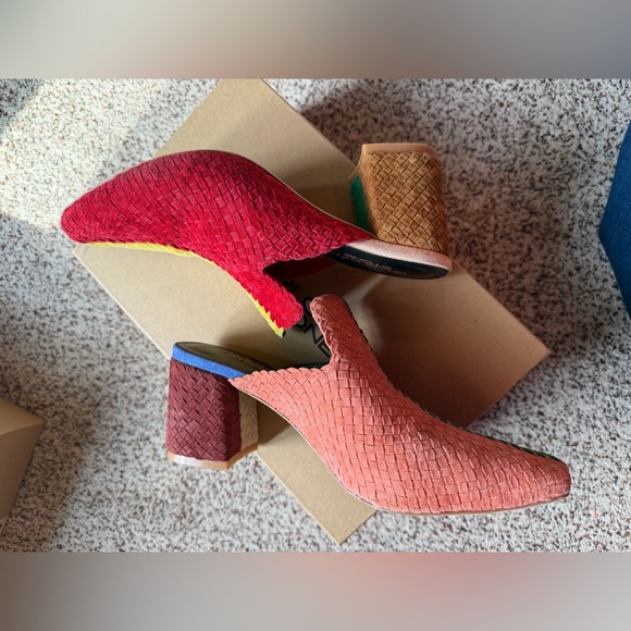 Charlotte Stone Vibrant Woven Mules - Picture 2 of 8